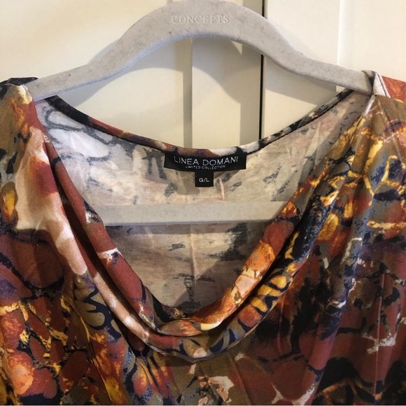 Linea Domani Cowl Neck Top NWOT - Picture 3 of 10